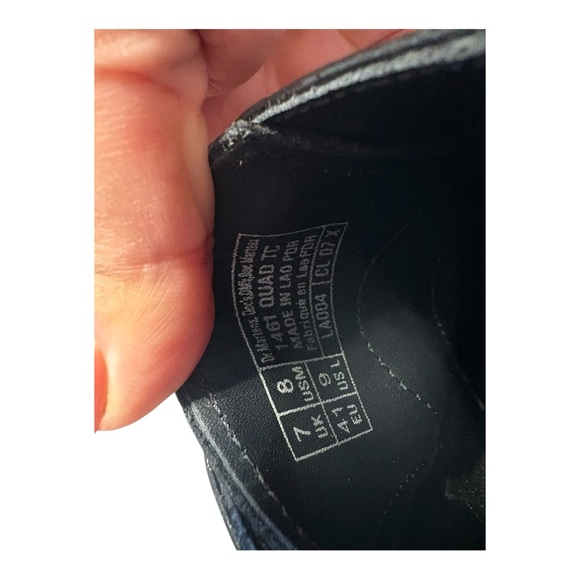 Dr. Martens 1461 Quad TC Distressed Patent Leather platform shoe Ladies 9 Men 8 - Picture 7 of 9